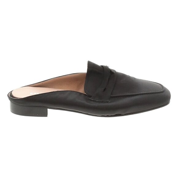 Patricia Green Loafer Mules US 7 EU 37 NWT Luxury Satin Black - Picture 1 of 10